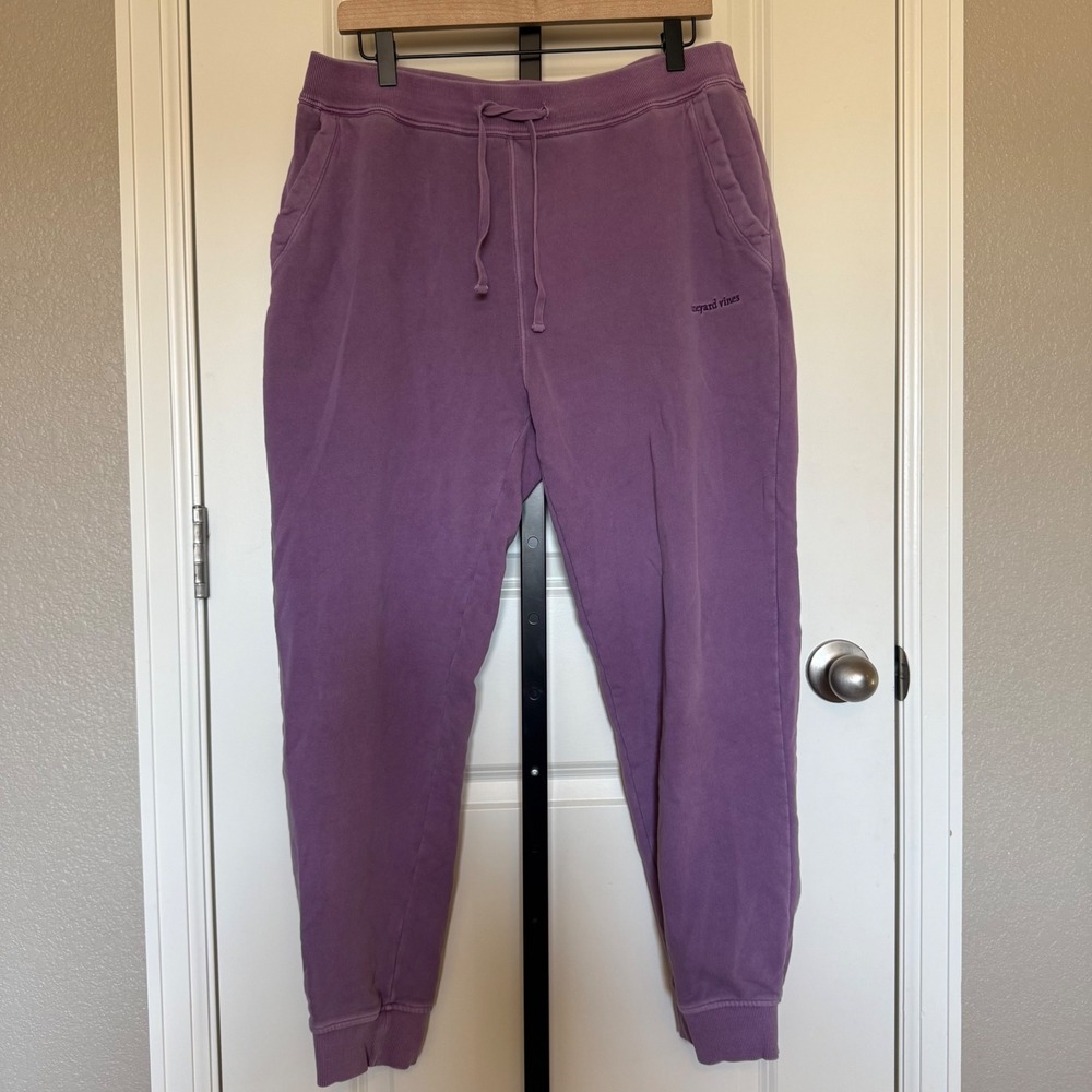 Vineyard Vines Womens Purple Cotton French Terry Jogger Sweatpants Large - Picture 2 of 10